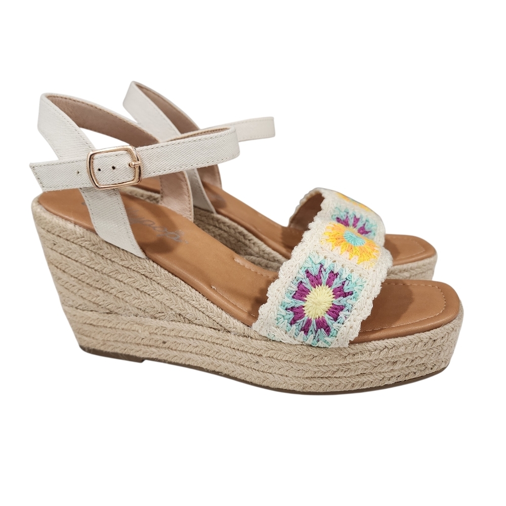 JELLYPOP CROCHET JUTE WEDGE SANDAL